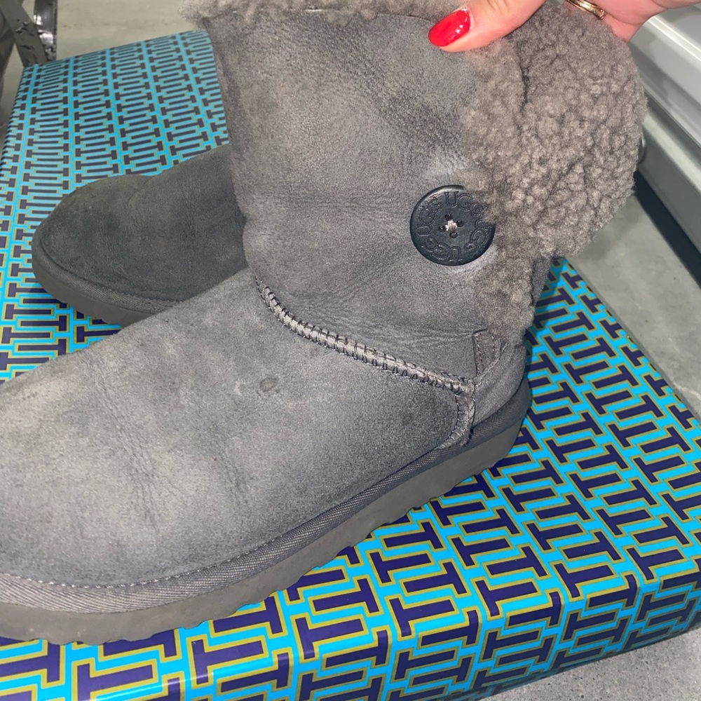 Gray Furry Ugg Boots - image 5